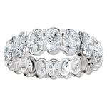 Oval Lab-Grown Diamond Eternity Band in 14K Gold, 4 1/3 to 4 1/2 CT TW - 14K White Gold