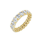 Oval Lab-Grown Diamond Low Profile V-Prong Eternity Band in 14K Gold - 14K Yellow Gold