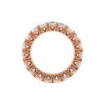 Oval Lab-Grown Diamond Low Profile V-Prong Eternity Band in 14K Gold - 14K Rose Gold