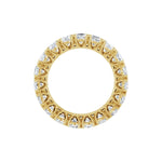 Oval Lab-Grown Diamond Low Profile V-Prong Eternity Band in 14K Gold - 14K Yellow Gold