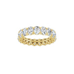Oval Lab-Grown Diamond Low Profile V-Prong Eternity Band in 14K Gold - 14K Yellow Gold