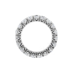 Oval Lab-Grown Diamond Low Profile V-Prong Eternity Band in 14K Gold - 14K White Gold