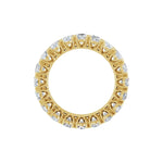Oval Lab-Grown Diamond Low Profile V-Prong Eternity Band in 14K Gold - 14K Yellow Gold