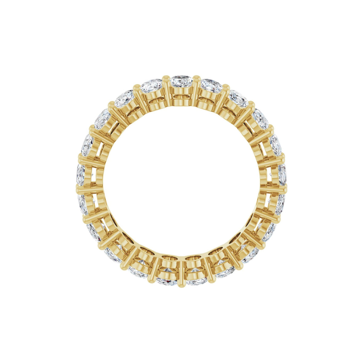 Oval Lab-Grown Diamond Shared-Prong Eternity Band in 14K Gold - 14K Yellow Gold