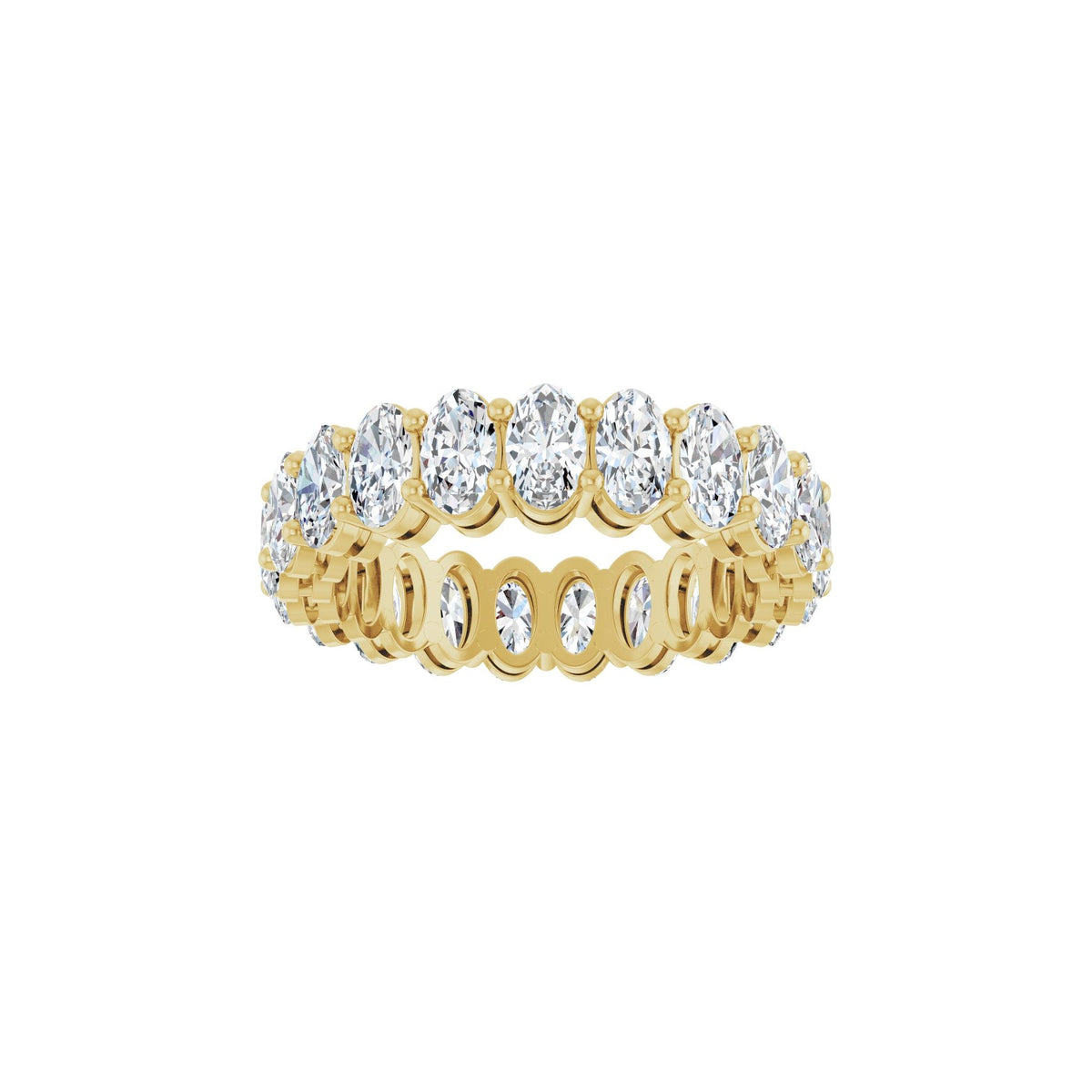 Oval Lab-Grown Diamond Shared-Prong Eternity Band in 14K Gold - 14K Yellow Gold