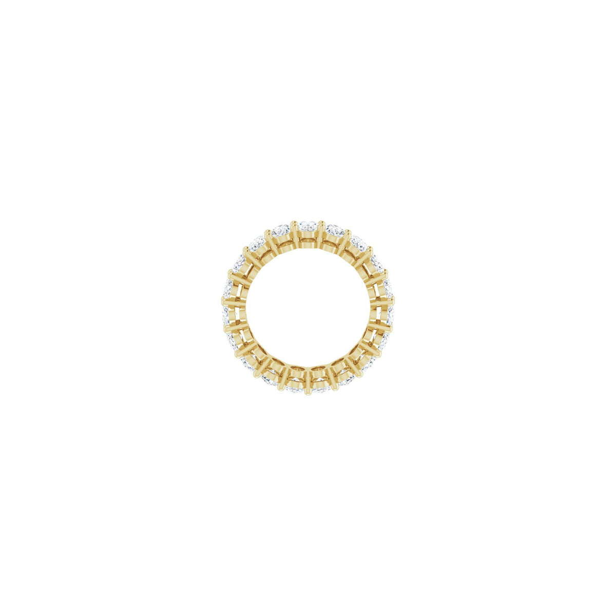 Oval Lab-Grown Diamond Shared-Prong Eternity Band in 14K Gold - 14K Yellow Gold