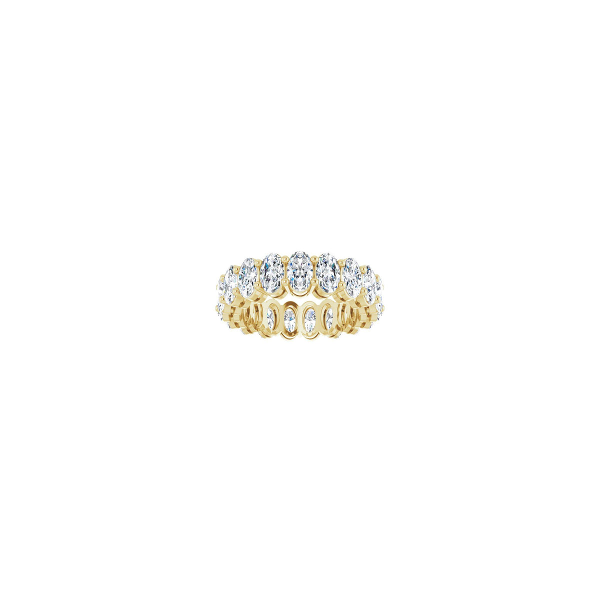 Oval Lab-Grown Diamond Shared-Prong Eternity Band in 14K Gold - 14K Yellow Gold