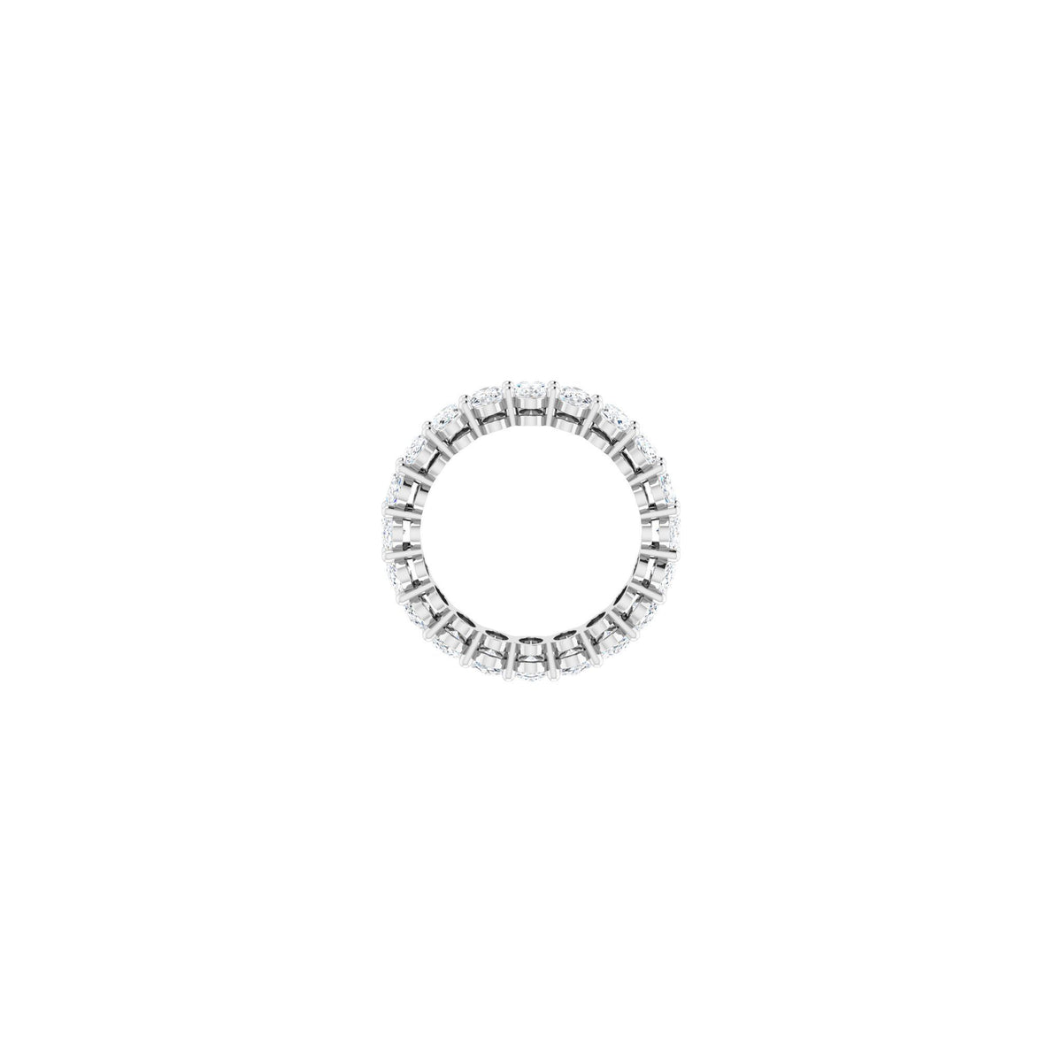 Oval Lab-Grown Diamond Shared-Prong Eternity Band in 14K Gold - 14K White Gold
