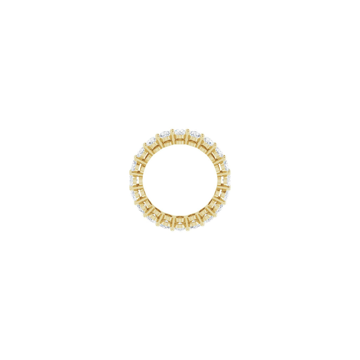 Oval Lab-Grown Diamond Shared-Prong Eternity Band in 14K Gold - 14K Yellow Gold