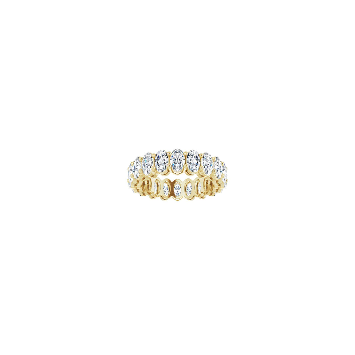 Oval Lab-Grown Diamond Shared-Prong Eternity Band in 14K Gold - 14K Yellow Gold