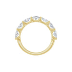 Oval Lab-Grown Diamond Shared-Prong Half Eternity Band in 14K Gold, 1 1/3 to 2 1/5 CT TW - 14K Yellow Gold