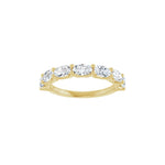 Oval Lab-Grown Diamond Shared-Prong Half Eternity Band in 14K Gold, 1 1/3 to 2 1/5 CT TW - 14K Yellow Gold