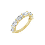 Oval Lab-Grown Diamond Shared-Prong Half Eternity Band in 14K Gold, 1 1/3 to 2 1/5 CT TW - 14K Yellow Gold