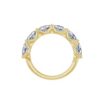 Oval Lab-Grown Diamond Shared-Prong Half Eternity Band in 14K Gold, 1 1/3 to 2 1/5 CT TW - 14K Yellow Gold