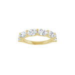 Oval Lab-Grown Diamond Shared-Prong Half Eternity Band in 14K Gold, 1 1/3 to 2 1/5 CT TW - 14K Yellow Gold