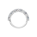 Oval Lab-Grown Diamond Shared-Prong Half Eternity Band in 14K Gold, 1 1/3 to 2 1/5 CT TW - 14K White Gold