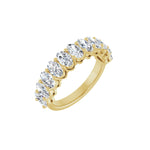 Oval Lab-Grown Diamond Shared-Prong Half Eternity Band in 14K Gold, 2 3/4 CT TW - 14K Yellow Gold