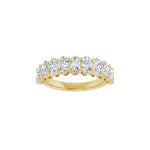 Oval Lab-Grown Diamond Shared-Prong Half Eternity Band in 14K Gold, 2 3/4 CT TW - 14K Yellow Gold