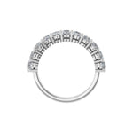 Oval Lab-Grown Diamond Shared-Prong Half Eternity Band in 14K Gold, 2 3/4 CT TW - 14K White Gold