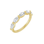 Oval Lab-Grown Diamond Shared-Prong Half Eternity Band in 14K Gold, 9/10 to 1 7/8 CT TW - 14K Yellow Gold