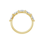 Oval Lab-Grown Diamond Shared-Prong Half Eternity Band in 14K Gold, 9/10 to 1 7/8 CT TW - 14K Yellow Gold