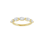Oval Lab-Grown Diamond Shared-Prong Half Eternity Band in 14K Gold, 9/10 to 1 7/8 CT TW - 14K Yellow Gold