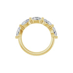 Oval Lab-Grown Diamond Shared-Prong Half Eternity Band in 14K Gold, 9/10 to 1 7/8 CT TW - 14K Yellow Gold