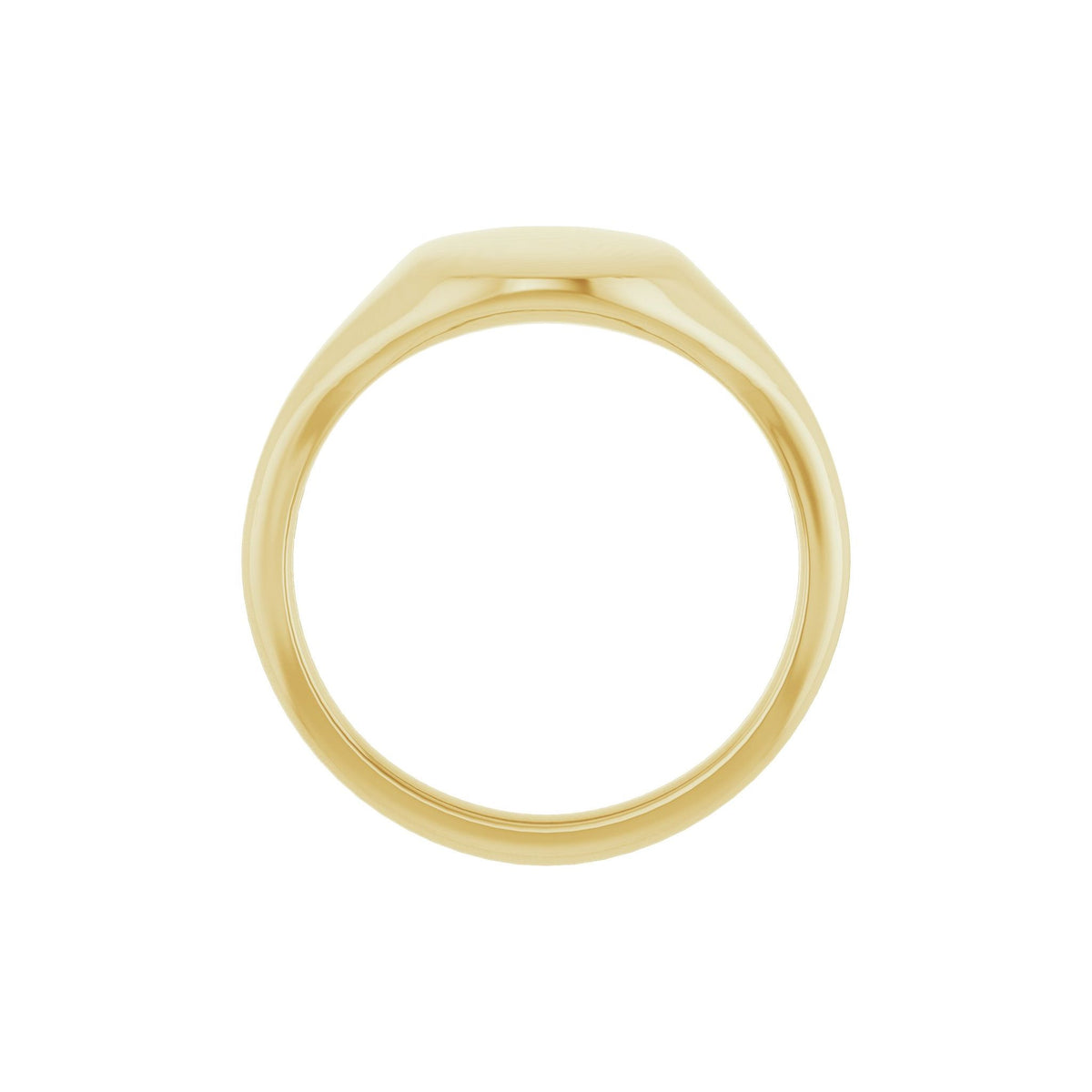Oval Signet Ring in 14K & 18K Gold No. 1 - 14K Yellow Gold