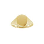 Oval Signet Ring in 14K & 18K Gold No. 1 - 14K Yellow Gold