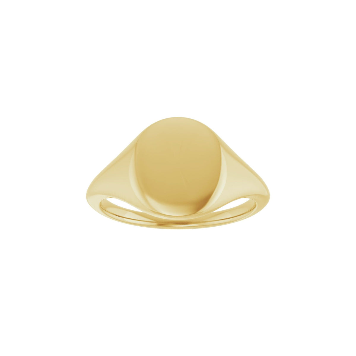 Oval Signet Ring in 14K & 18K Gold No. 1 - 14K Yellow Gold