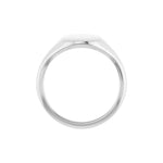 Oval Signet Ring in 14K & 18K Gold No. 1 - 14K White Gold