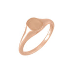 Oval Signet Ring in 14K & 18K Gold No. 1 - 14K Rose Gold