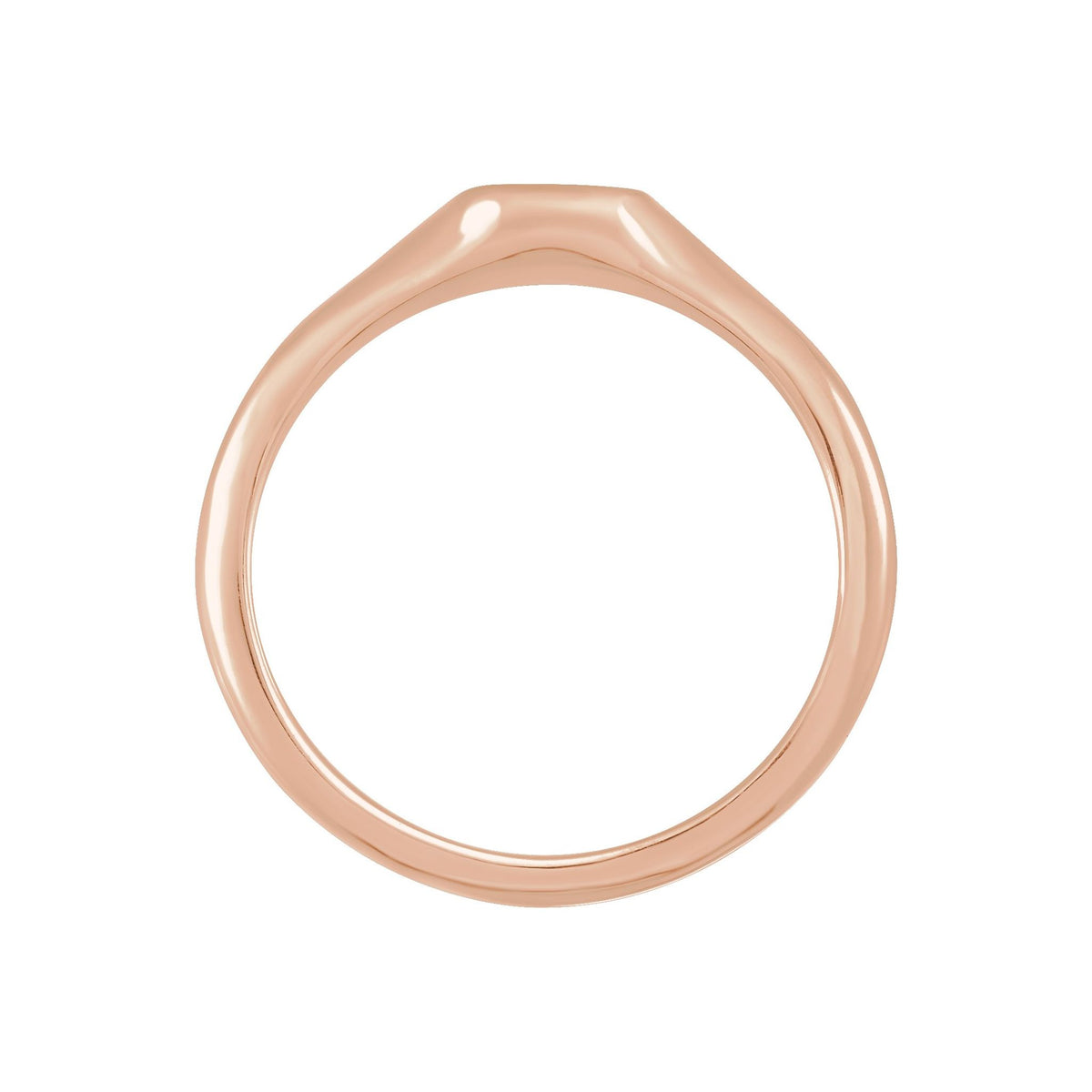Oval Signet Ring in 14K & 18K Gold No. 1 - 14K Rose Gold