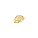 Oval Signet Ring in 14K & 18K Gold No. 2 - 14K Yellow Gold