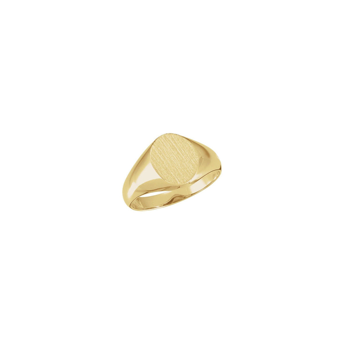 Oval Signet Ring in 14K & 18K Gold No. 2 - 14K Yellow Gold