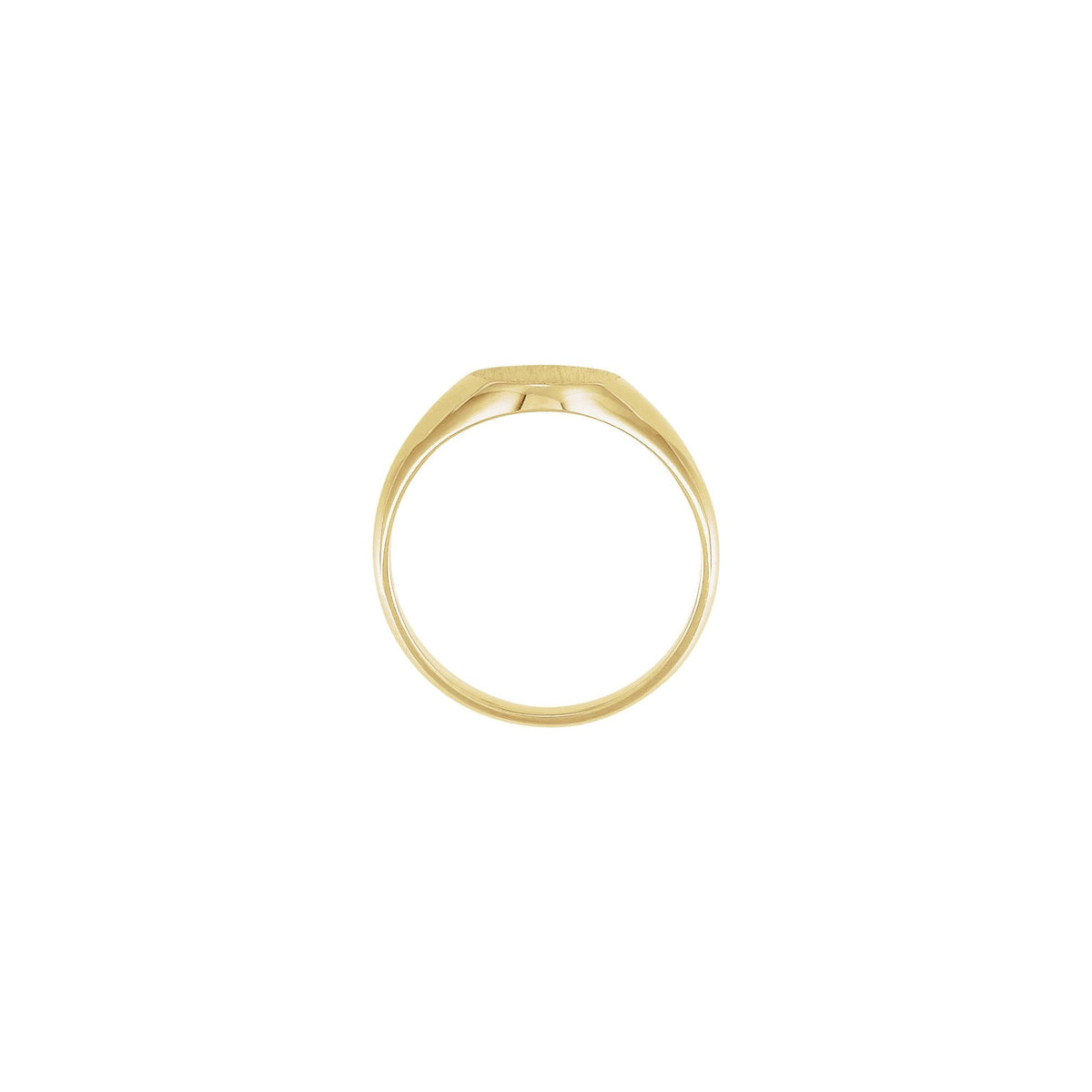 Oval Signet Ring in 14K & 18K Gold No. 2 - 14K Yellow Gold