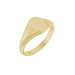 Oval Signet Ring in 14K & 18K Gold No. 2 - 14K Yellow Gold