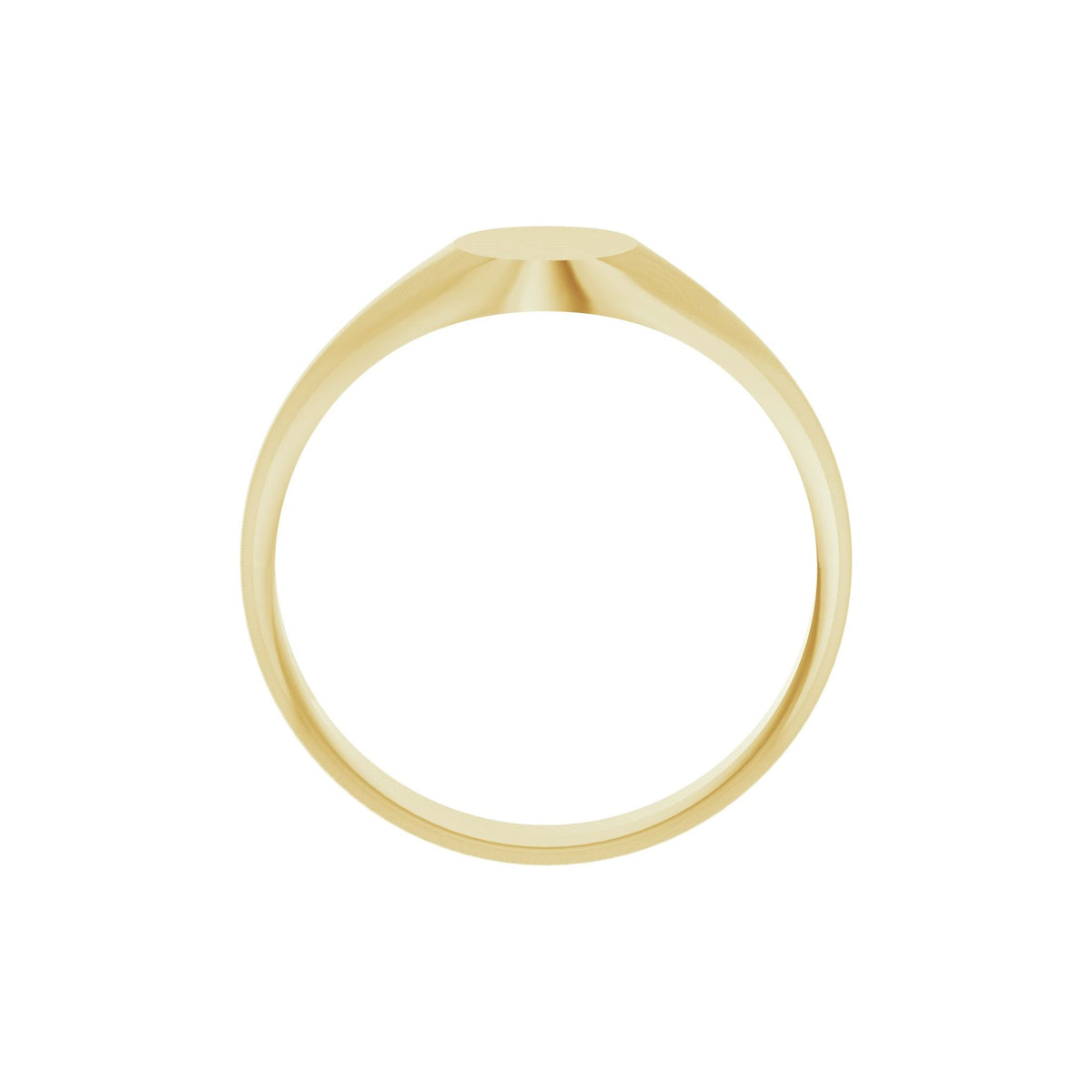 Oval Signet Ring in 14K & 18K Gold No. 2 - 14K Yellow Gold