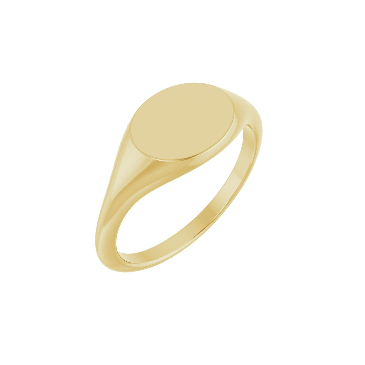 Oval Signet Ring in 14K & 18K Gold No. 3 - 14K Yellow Gold