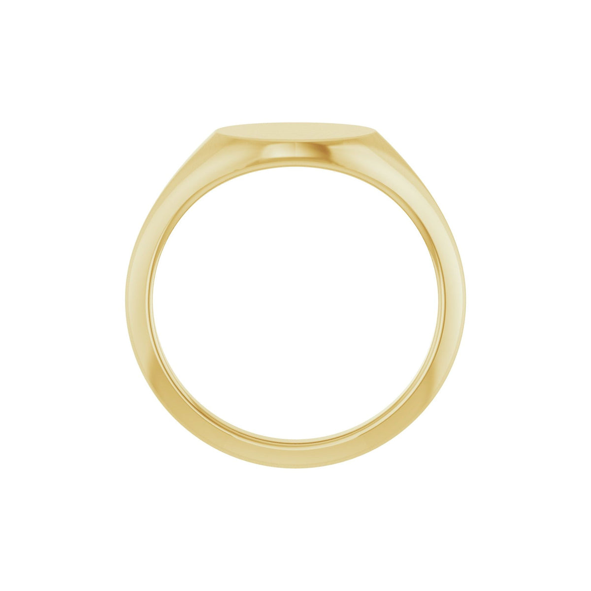 Oval Signet Ring in 14K & 18K Gold No. 3 - 14K Yellow Gold