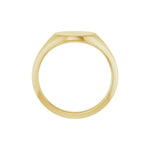 Oval Signet Ring in 14K & 18K Gold No. 3 - 14K Yellow Gold