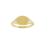 Oval Signet Ring in 14K & 18K Gold No. 3 - 14K Yellow Gold