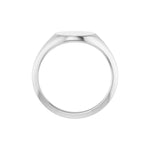 Oval Signet Ring in 14K & 18K Gold No. 3 - 14K White Gold