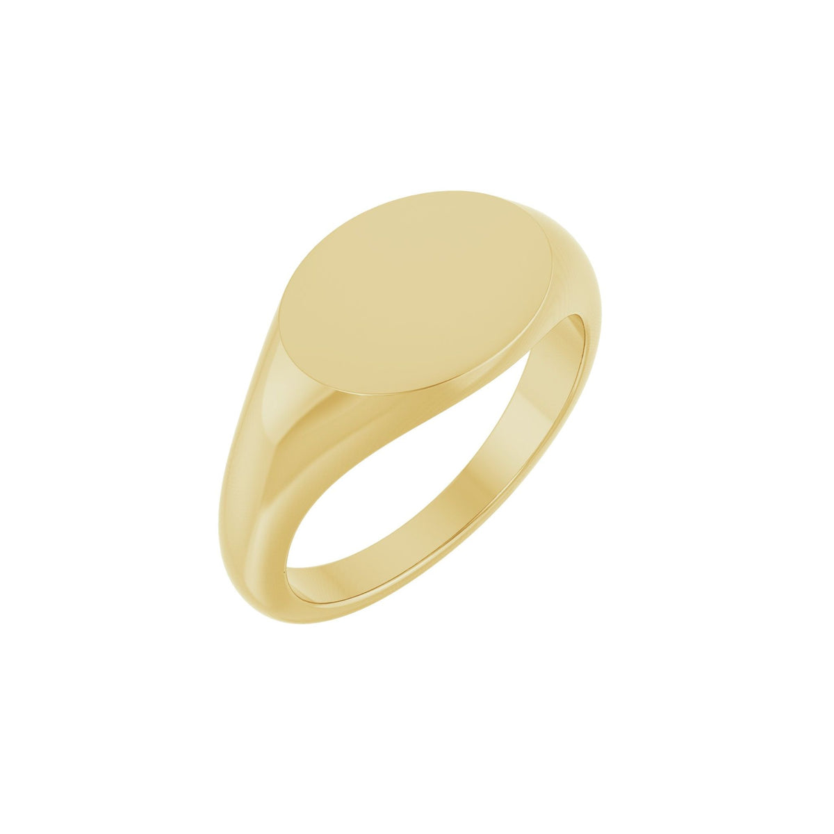 Oval Signet Ring in 14K Gold No. 1 - 14K Yellow Gold