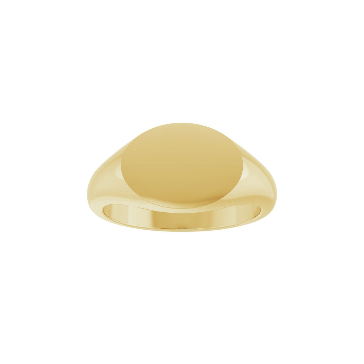 Oval Signet Ring in 14K Gold No. 1 - 14K Yellow Gold