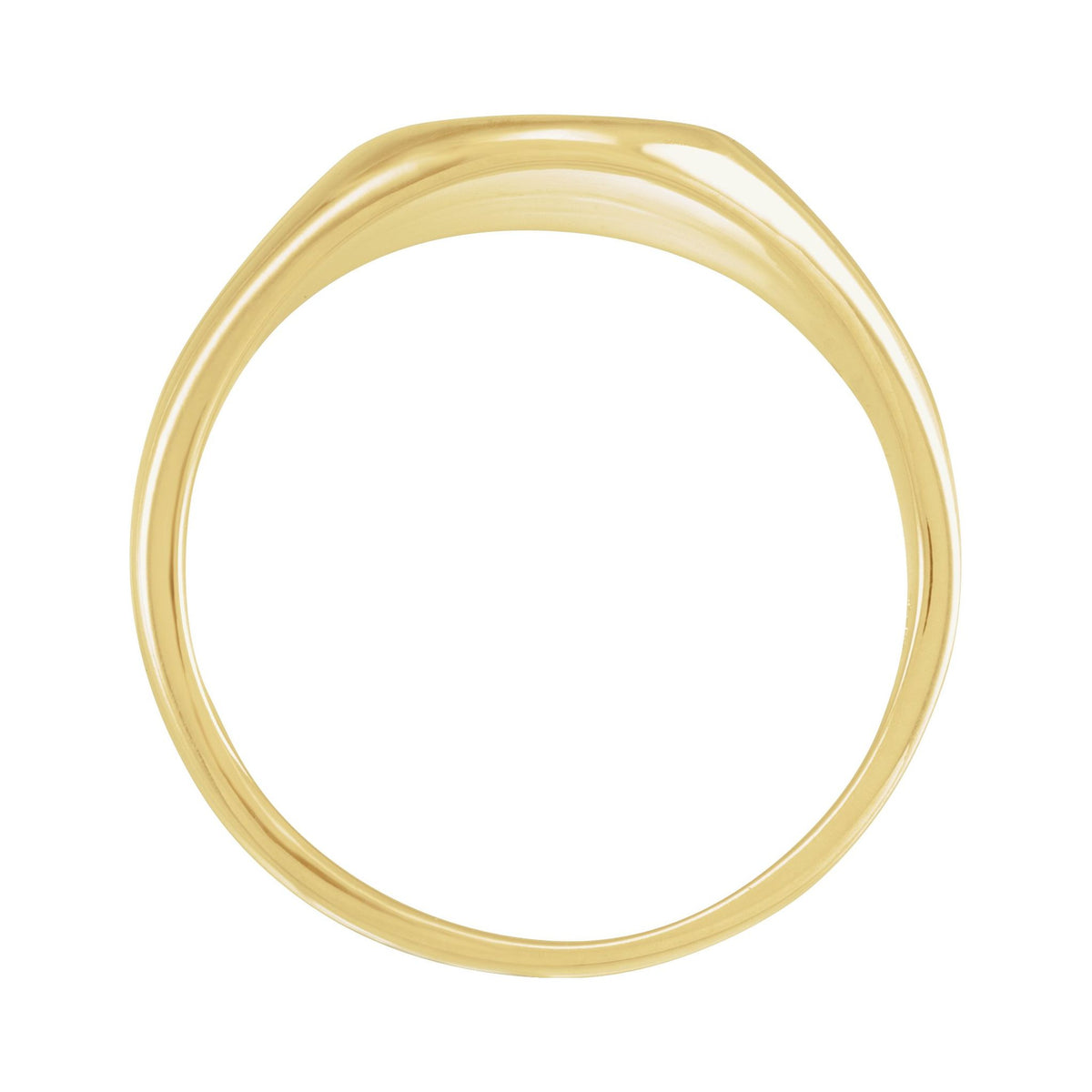 Oval Signet Ring in 14K Gold No. 2 - 14K Yellow Gold