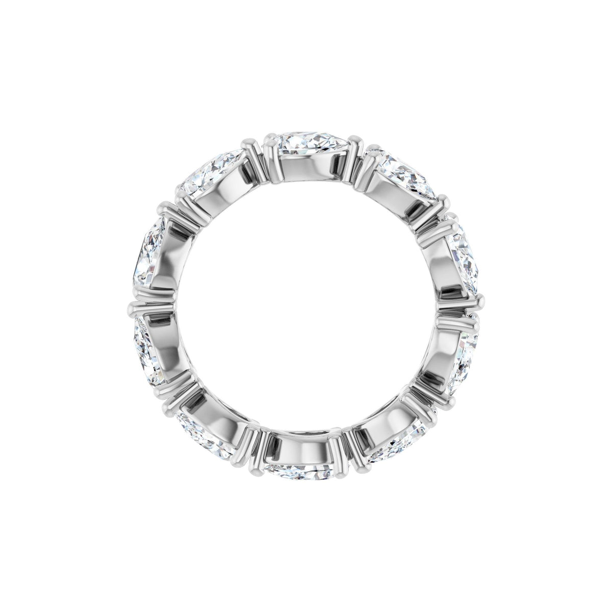 Pear Lab-Grown Diamond Eternity Band in 14K Gold - 14K White Gold