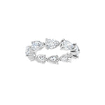 Pear Lab-Grown Diamond Eternity Band in 14K Gold - 14K White Gold