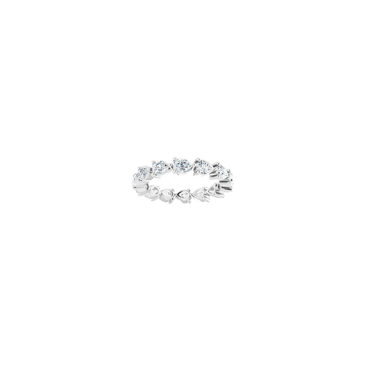 Pear Lab-Grown Diamond Eternity Band in 14K Gold - 14K White Gold