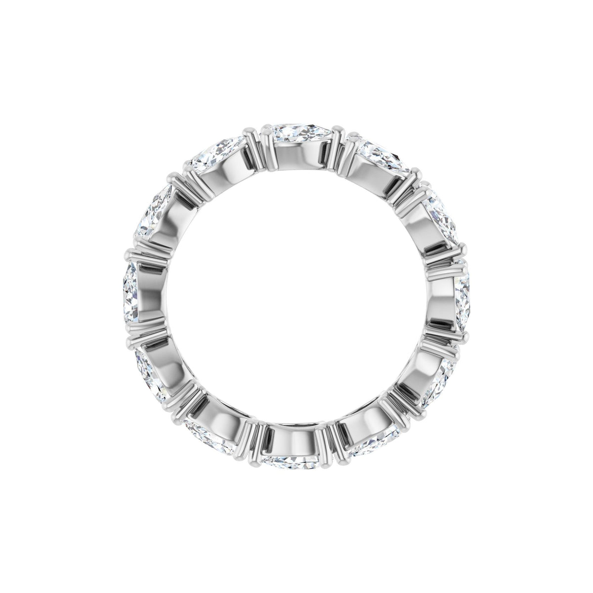 Pear Lab-Grown Diamond Eternity Band in 14K Gold - 14K White Gold